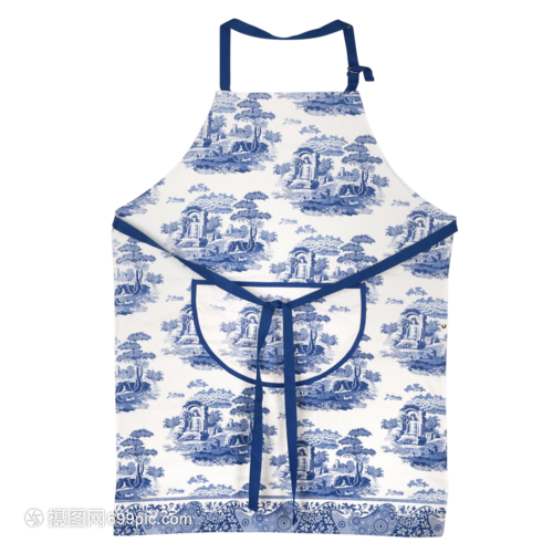 青花瓷花紋圍裙