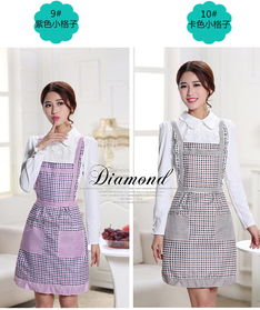 韓版時尚雙層防水圍裙廚房做飯圍腰圍裙可愛公主罩衣家用女工作服