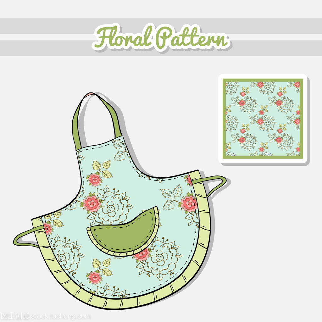 在藍色的圍裙玫瑰