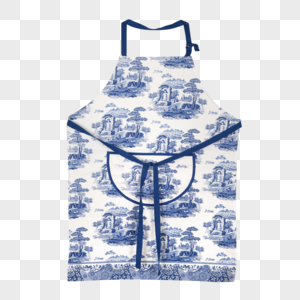 青花瓷花紋圍裙 古典韻味與現代實用的完美融合